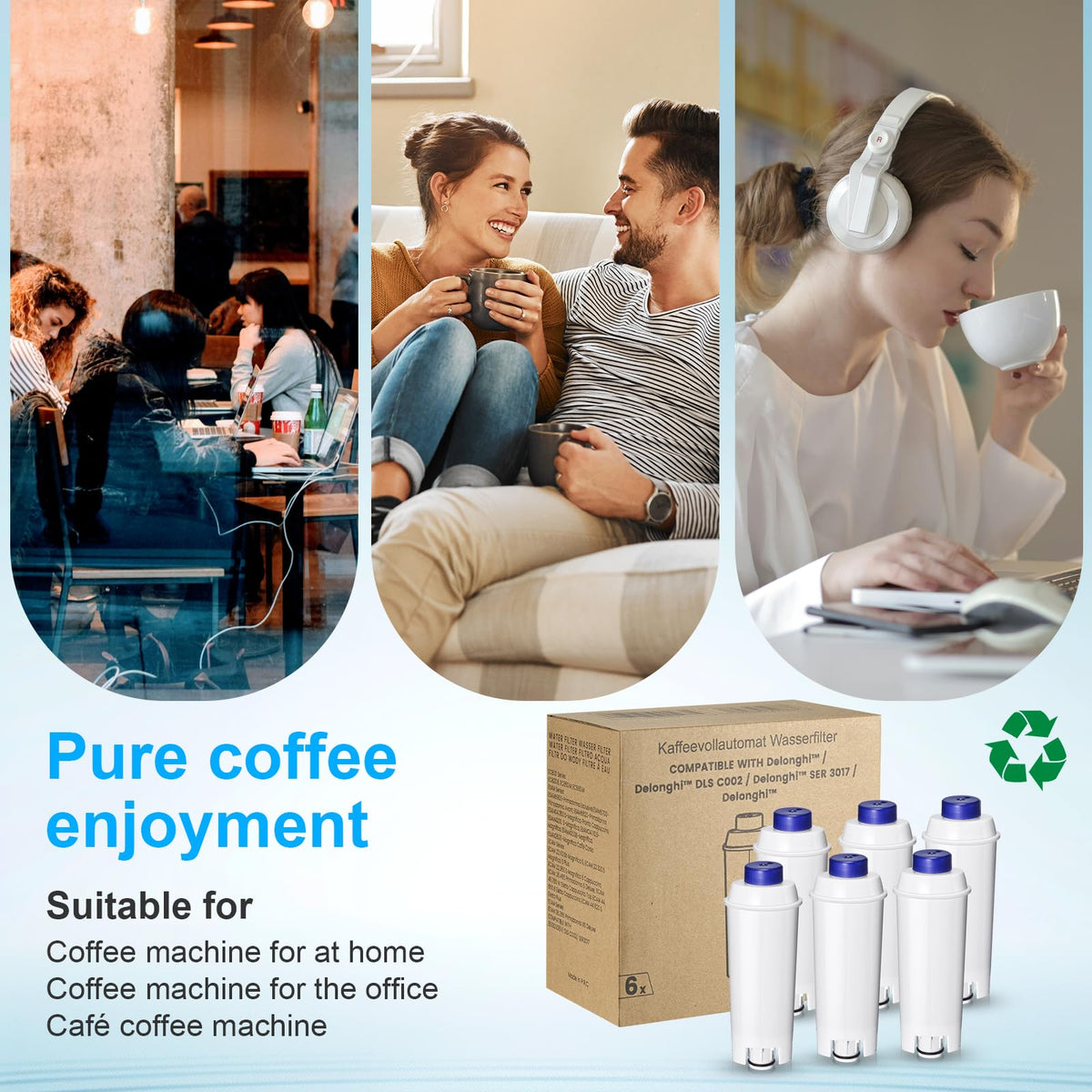 Mutital DeLonghi Dinamica ECAM-23.420 filter helps achieve smoother espresso.