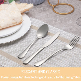 Dishwasher-safe label on MUTNITT flatware for easy cleaning.