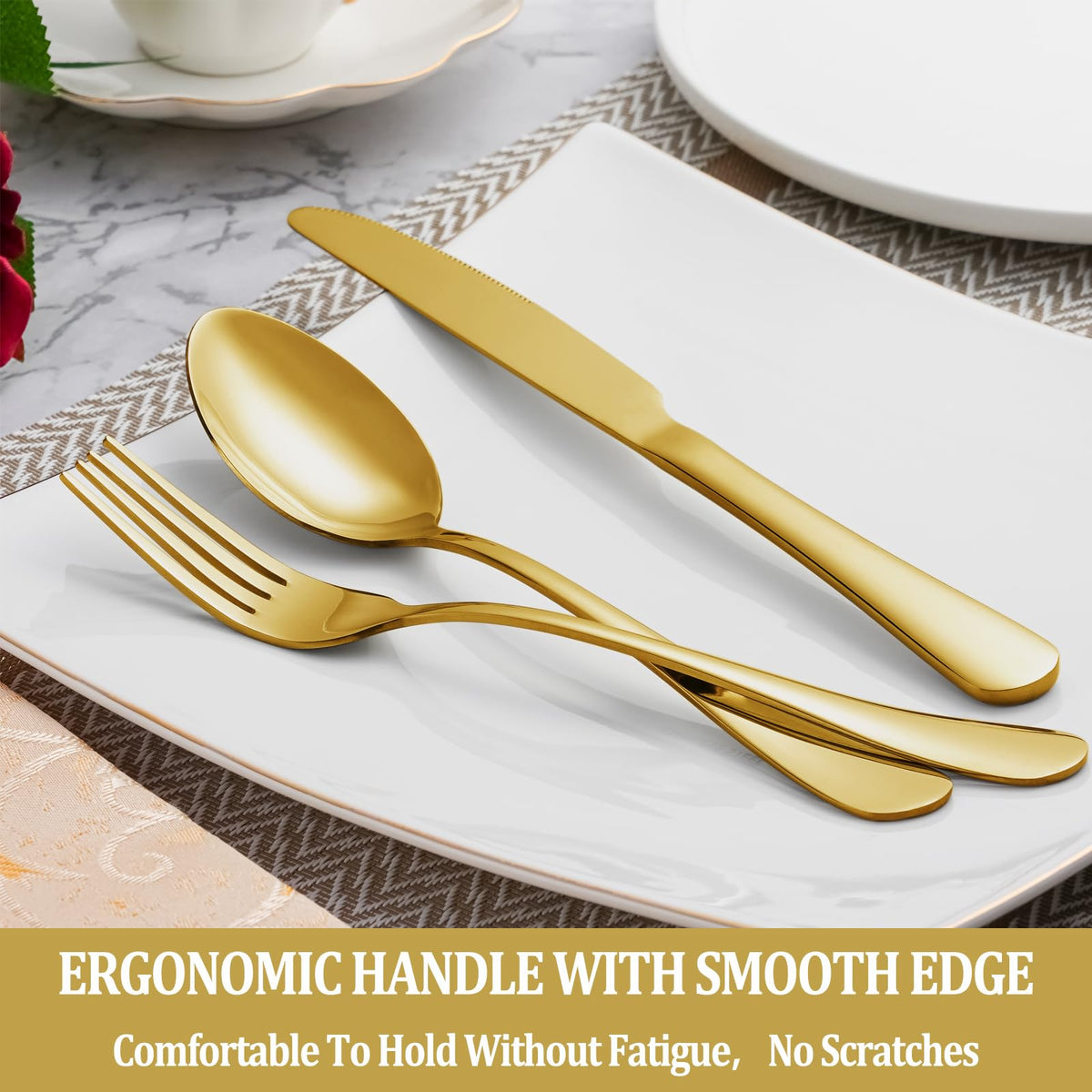 MUTNITT includes dinner knife, fork, spoon variety for versatile dining.