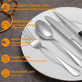 MUTNITT dinner forks in stainless steel for sturdy performance and rust resistance.