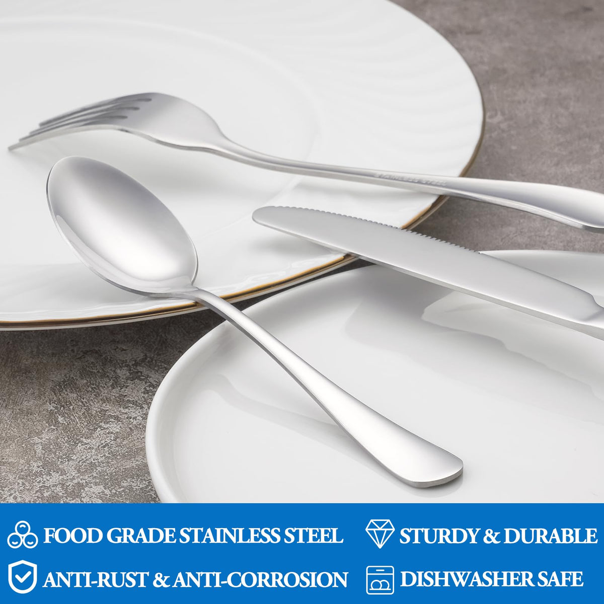 MUTNITT dishwasher safe stainless steel flatware for busy kitchens