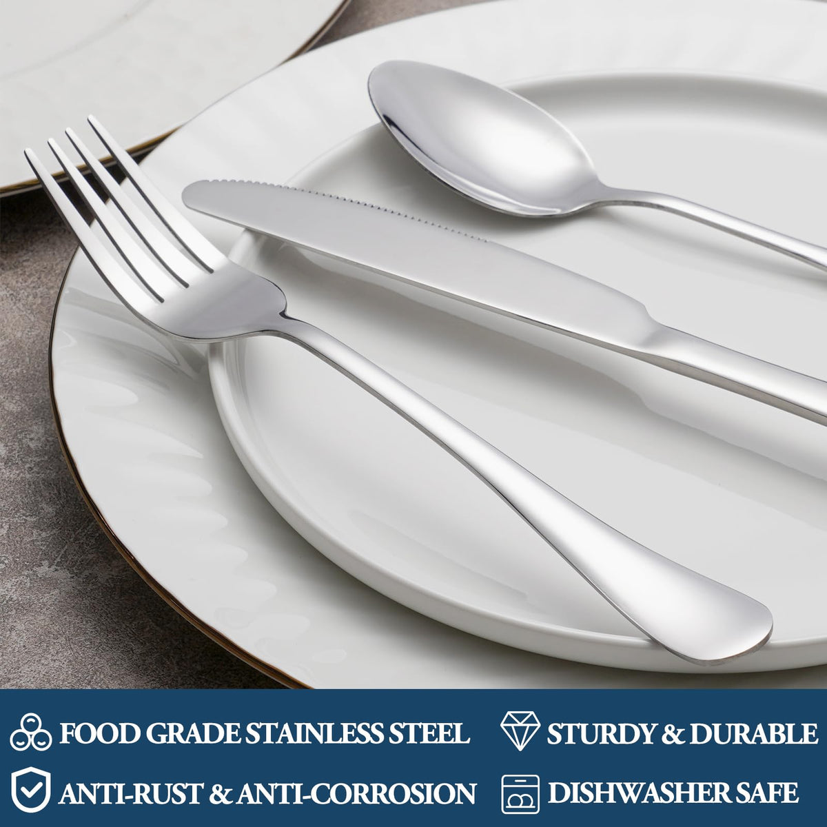 MUTNITT fork with comfortable handle offers easy grip and balanced dining.