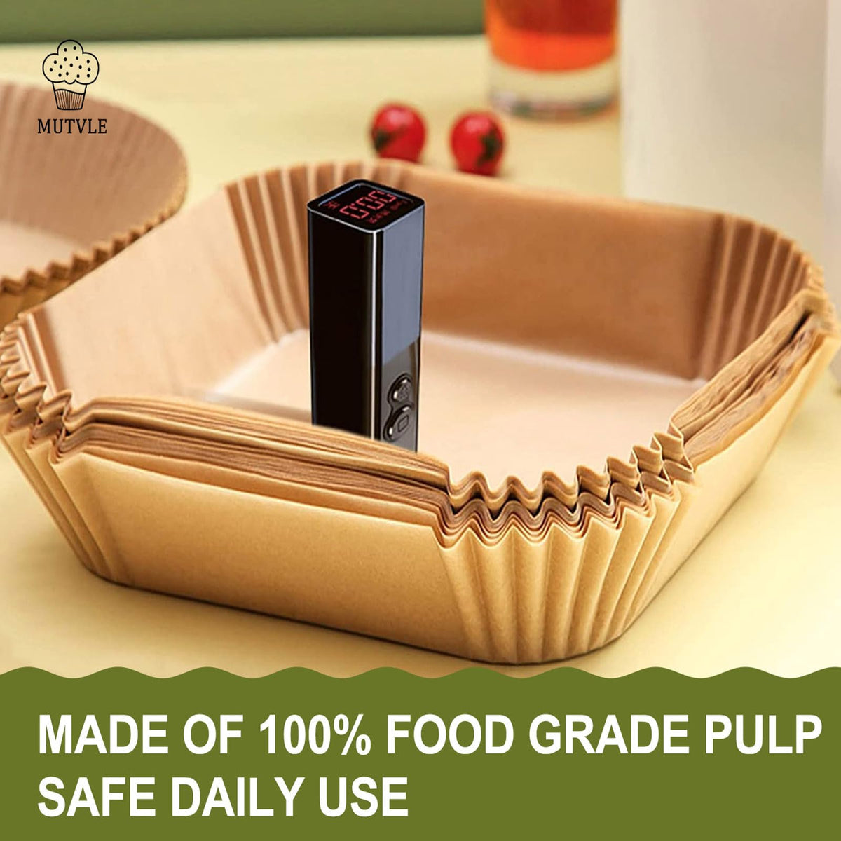 Mutvle heat-resistant liners withstand high temps for Ninja Crispi portability.