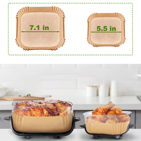 Mutvle oil-proof liners prevent leaks and mess inside the air fryer.
