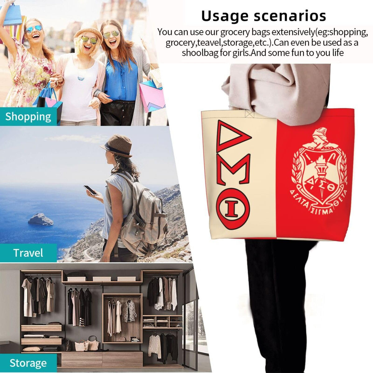MVYNUL Sorority Tote is great for beach trips and picnic items.