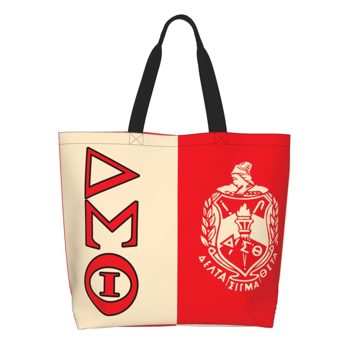 MVYNUL Sorority Tote dimensions show ample space for books and a laptop.