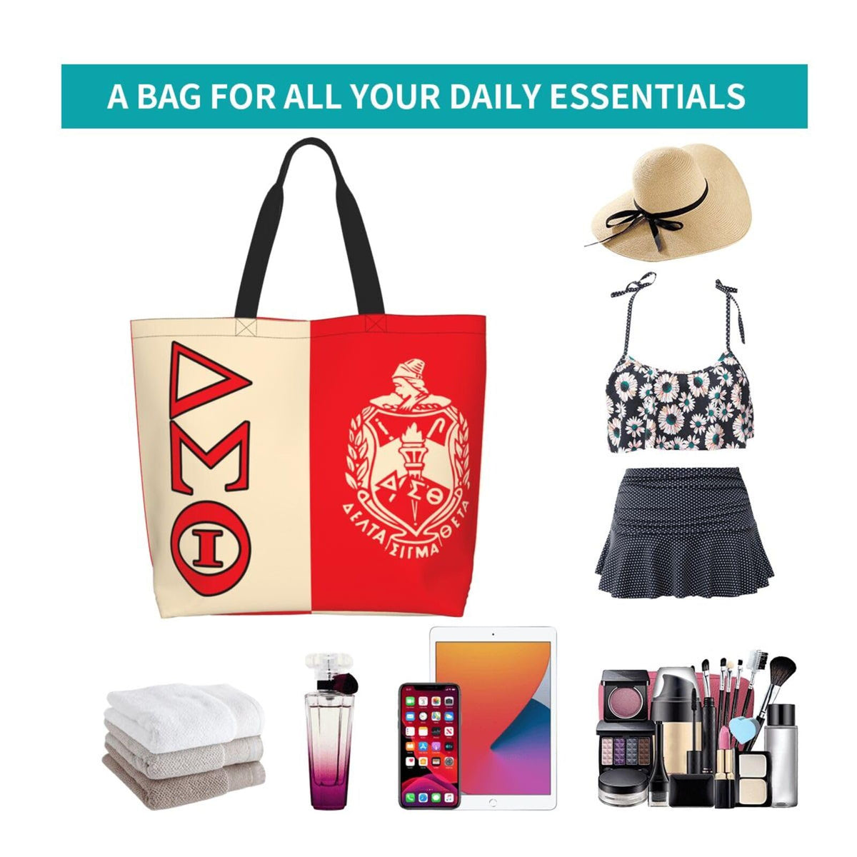 MVYNUL Sorority Tote is ideal for grocery runs and weekend shopping.