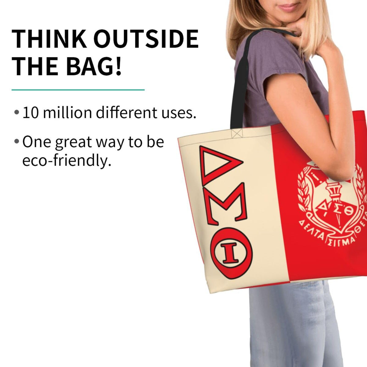 MVYNUL Sorority Tote features a lightweight minimalist design for daily errands.