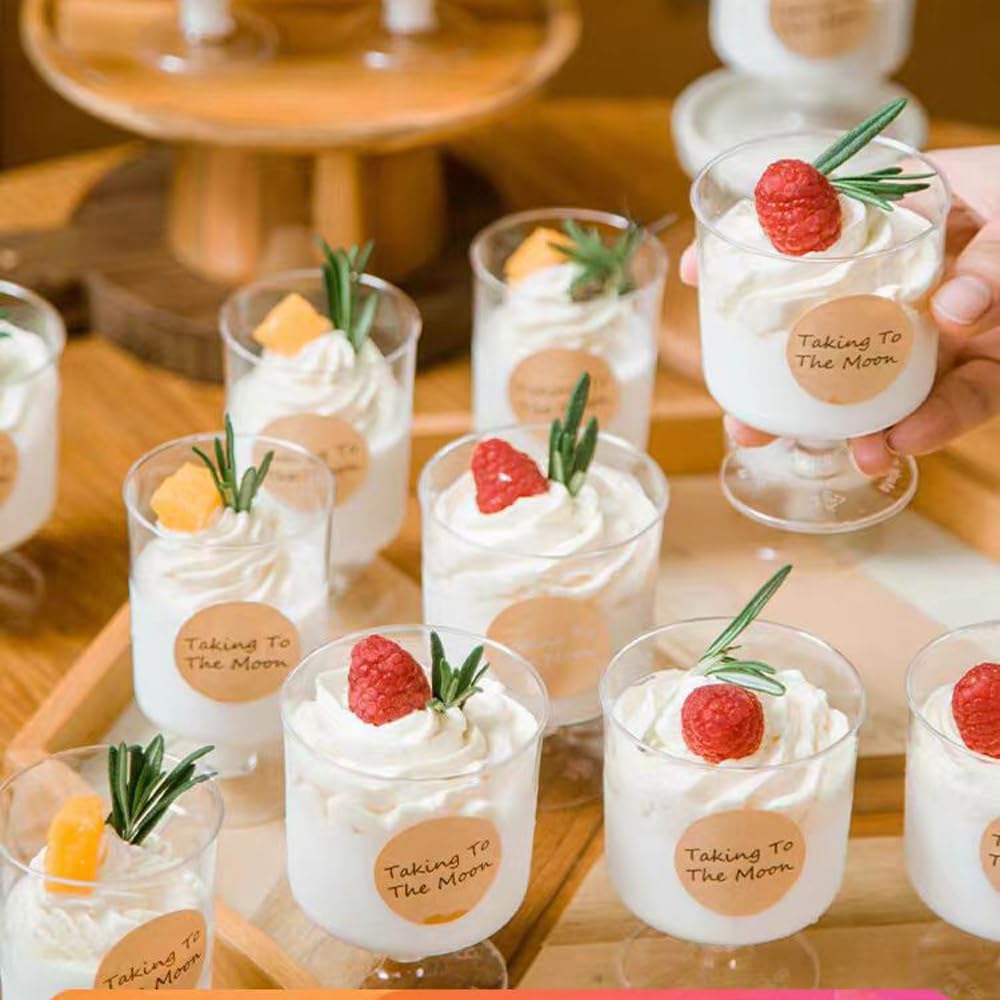 mwellewm plastic spoons pack for quick, portioned dessert service.