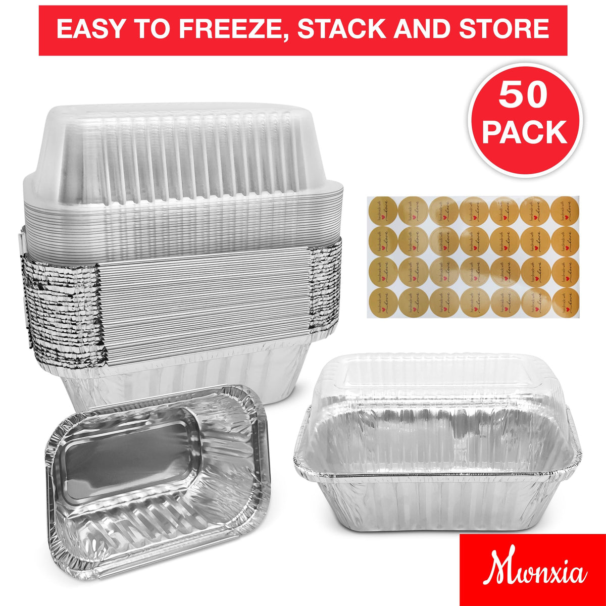 Mwnxia baked goods in loaf pans ready for oven-to-table serving
