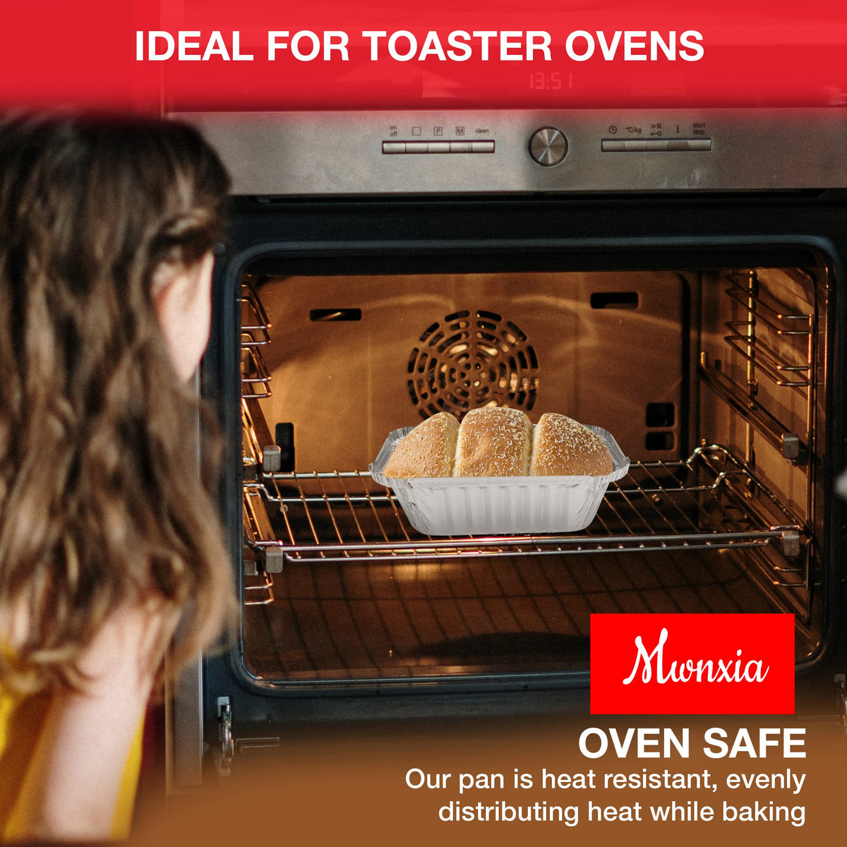 Mwnxia durable aluminum loaf pans with even heat distribution