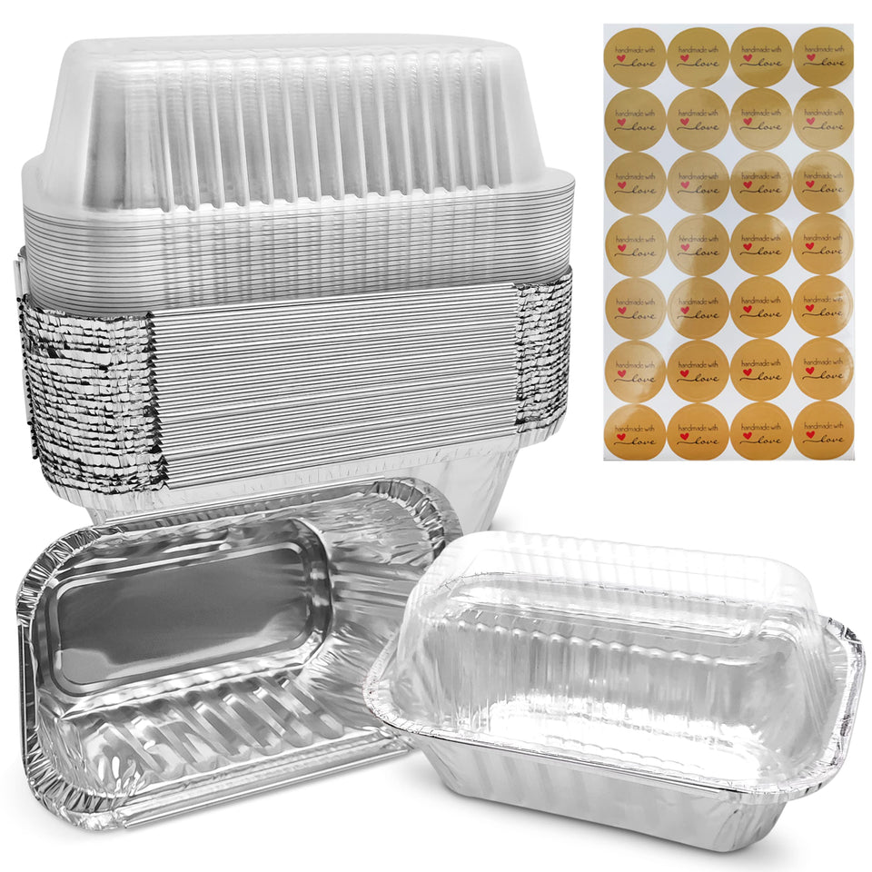Mwnxia mini loaf pans with lids show sturdy oven-ready trays for even baking