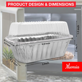 Mwnxia 25-pack disposable loaf pans with lids for catering and take-out convenience