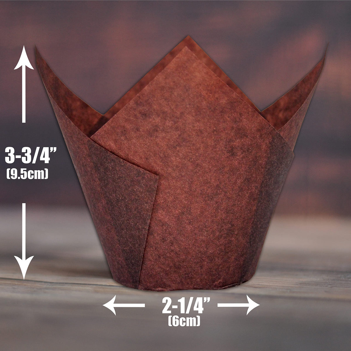 MyBakning tulip cup with 3-3/4 inch height for dramatic muffins