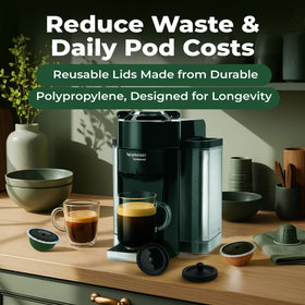 Mycoffeestar pod lid ready for quick prep and savings.