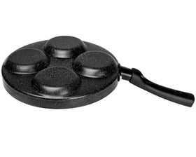 Four-cup mold design suitable for eggs, bacon, or mini pancakes.