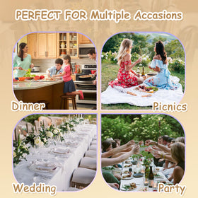 MYSKY HOME tablecloth set for weddings, parties, and outdoor events.