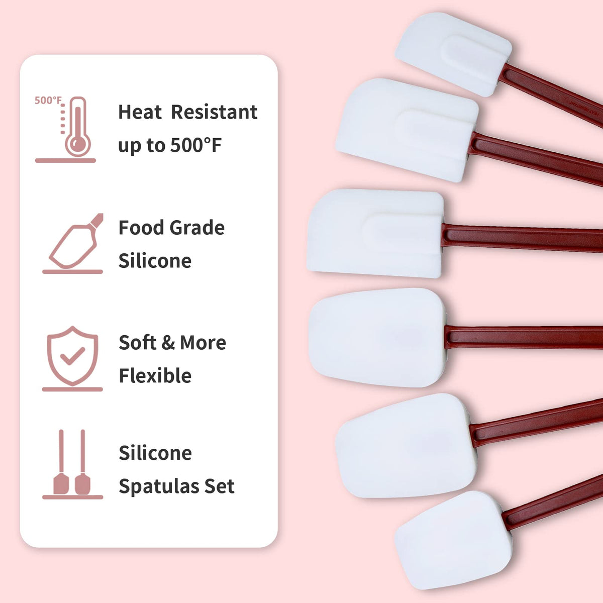 MYTASUY 10-inch silicone spatula ideal for small bowls.