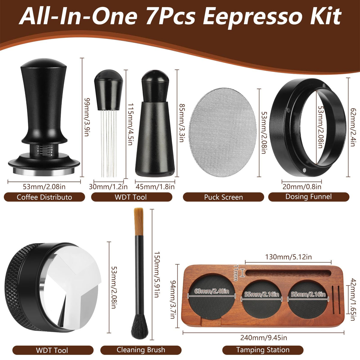 Mytdkxin tamping station in Sapele wood adds stability and style.