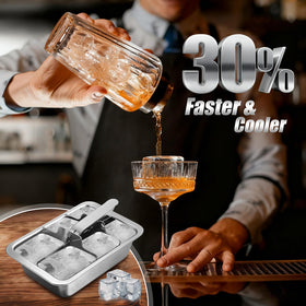 Myyaowl vintage handles enable quick, smooth release of ice cubes.
