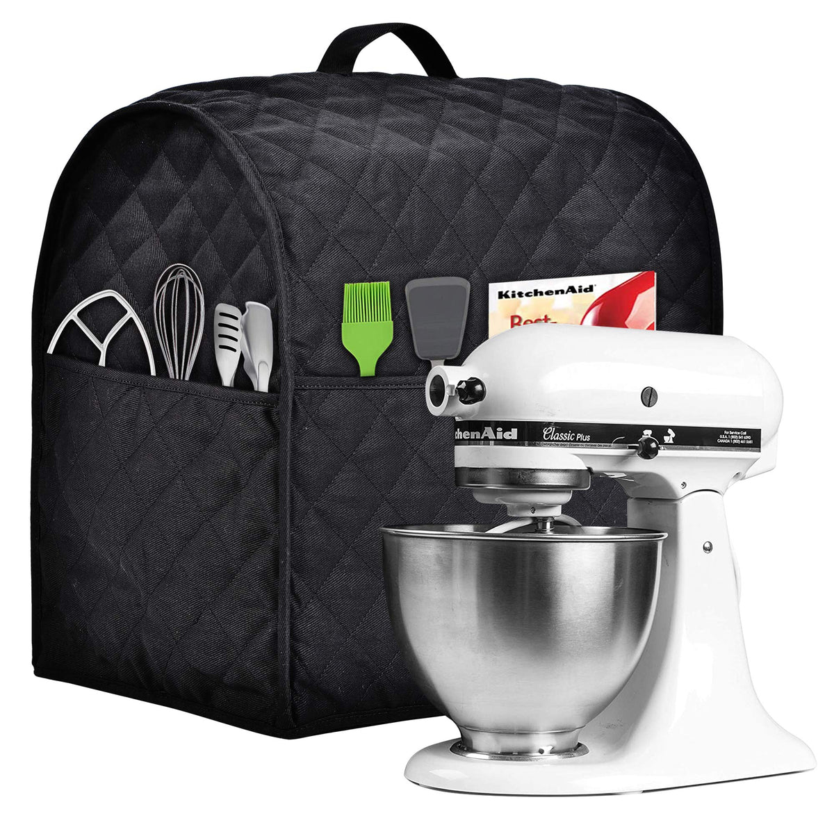 NALAN stand mixer cover front pocket detail keeps attachments organized.