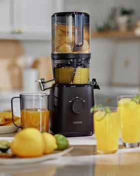 Nama J2 Juicer 15-year warranty backs lasting quality.