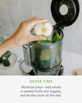 Nama J2 Juicer 200 W motor delivers steady, reliable performance.