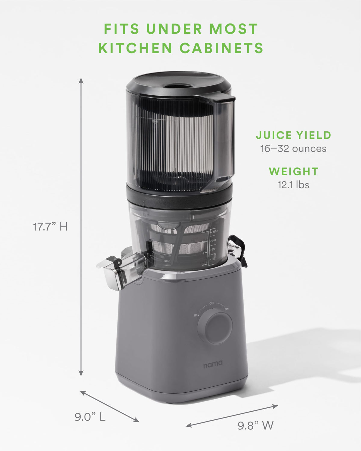 Nama J2 less pulp more juice feature helps you enjoy clearer juice.