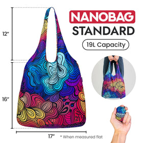 Nanobag diamond ripstop nylon material emphasizing light weight and durability