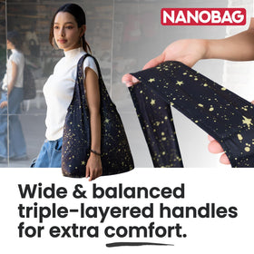 Nanobag features reinforced bartack stitching for daily reliability.