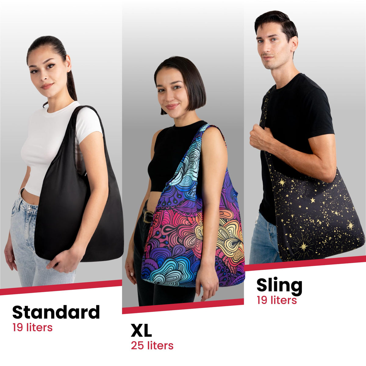 Nanobag Sling keeps everyday essentials organized in a compact, stylish bag.