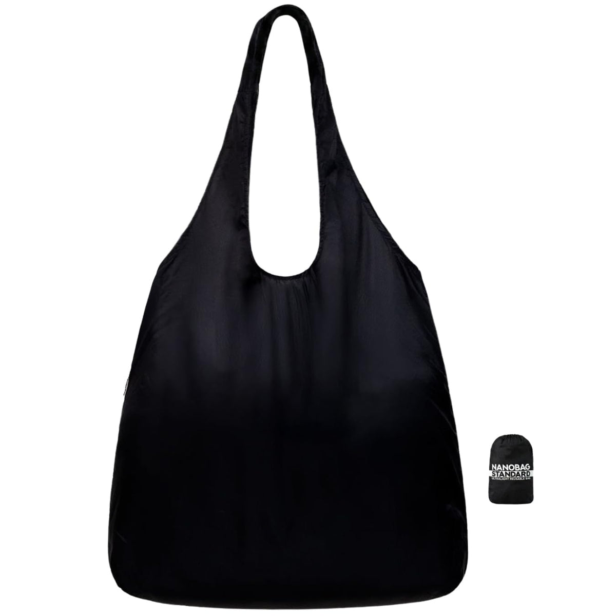Nanobag ultralight foldable tote in pocket-size view for on-the-go errands.