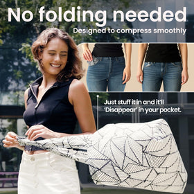 Nanobag Ultralight Tote in Standard Psychedelic pattern elevates urban style