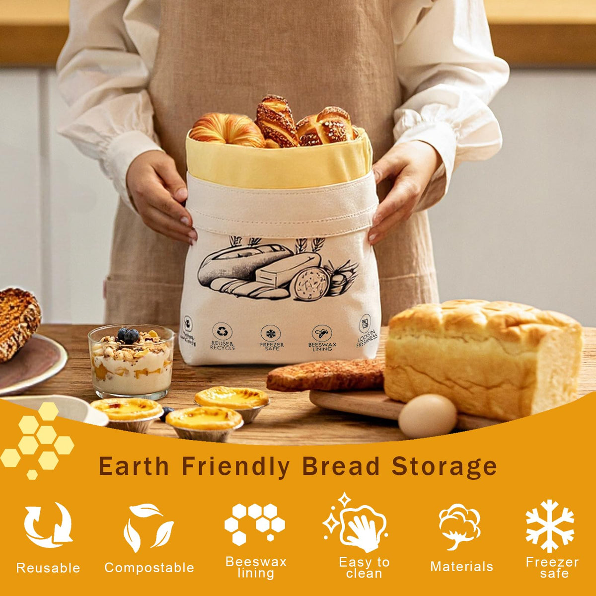 NANYI bag with secure closure for tidy storage and design