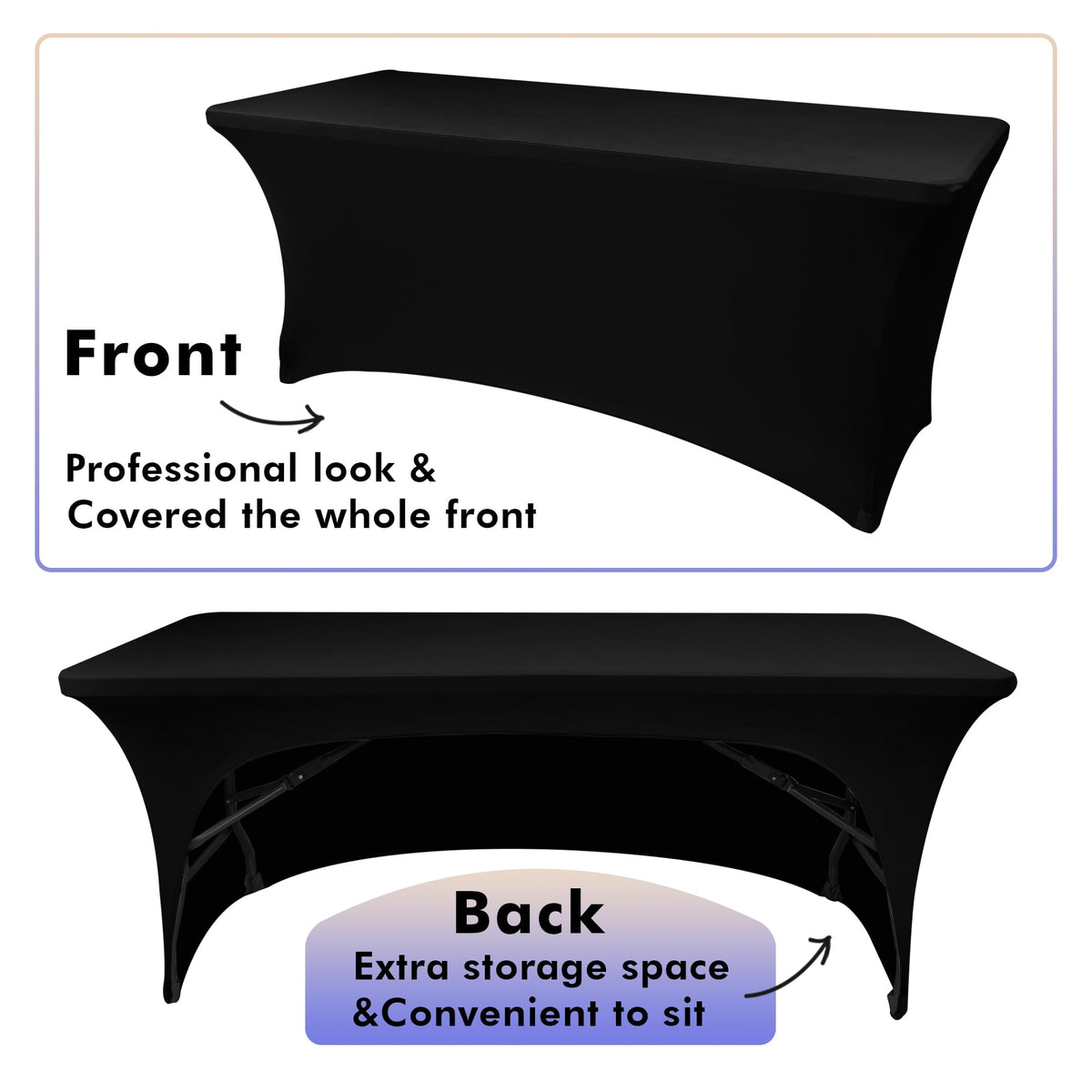 Nasitos professional trade-show table cover creates a polished display.