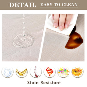 Nasitos PVC table cover waterproof clear provides oil-proof protection