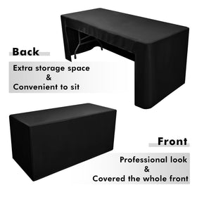 Nasitos table cover at a trade show delivering a tidy, organized display