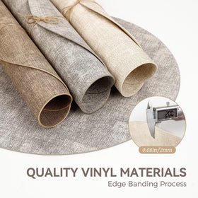 NCUE placemats easy-clean surface, quick wipe with damp cloth