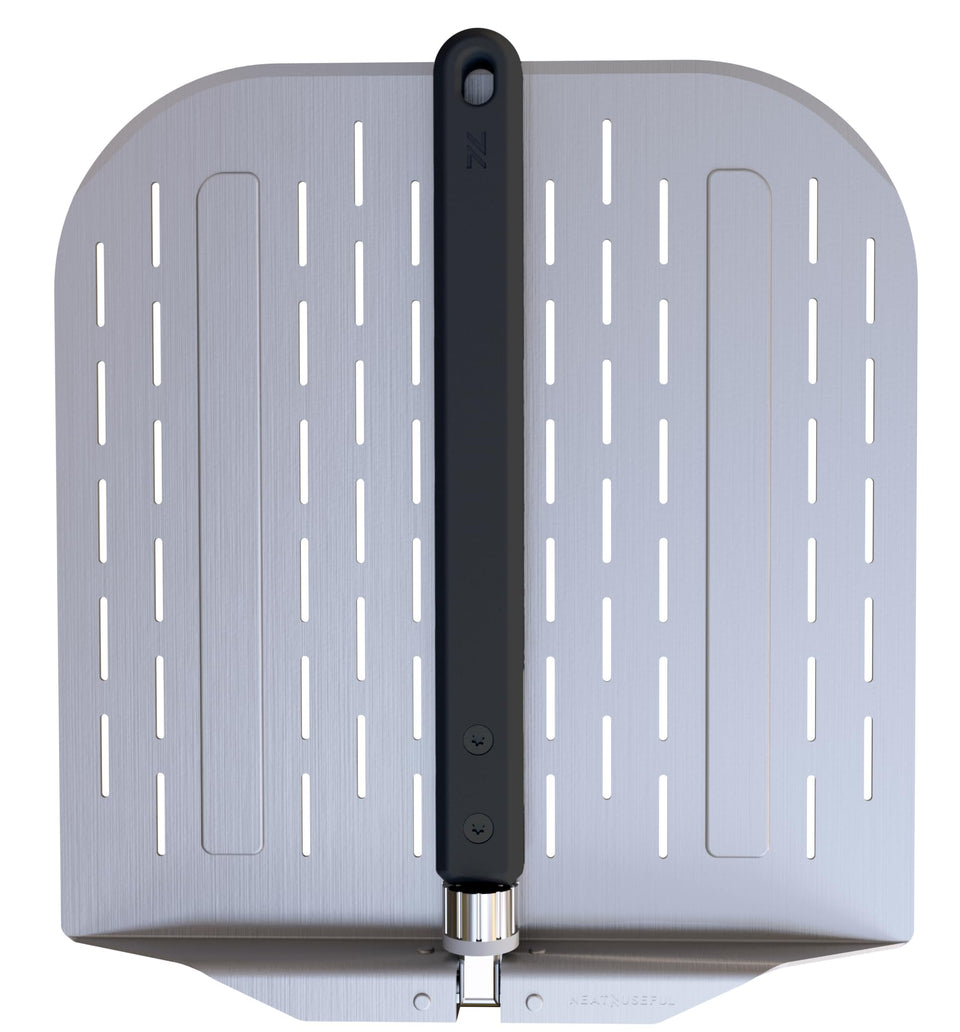 neatNuseful pizza peel with long foldable handle for easy, controlled dough transfer
