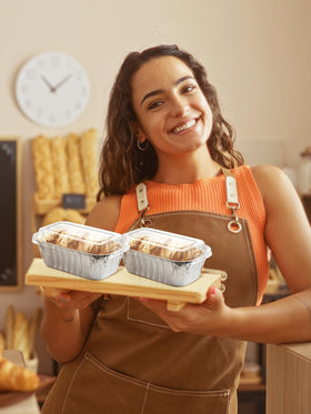 NEEBAKE disposable pans for easy cleanup after events.