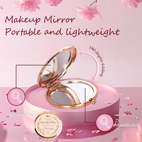 Nemlistey compact makeup mirror for quick touch-ups on the go
