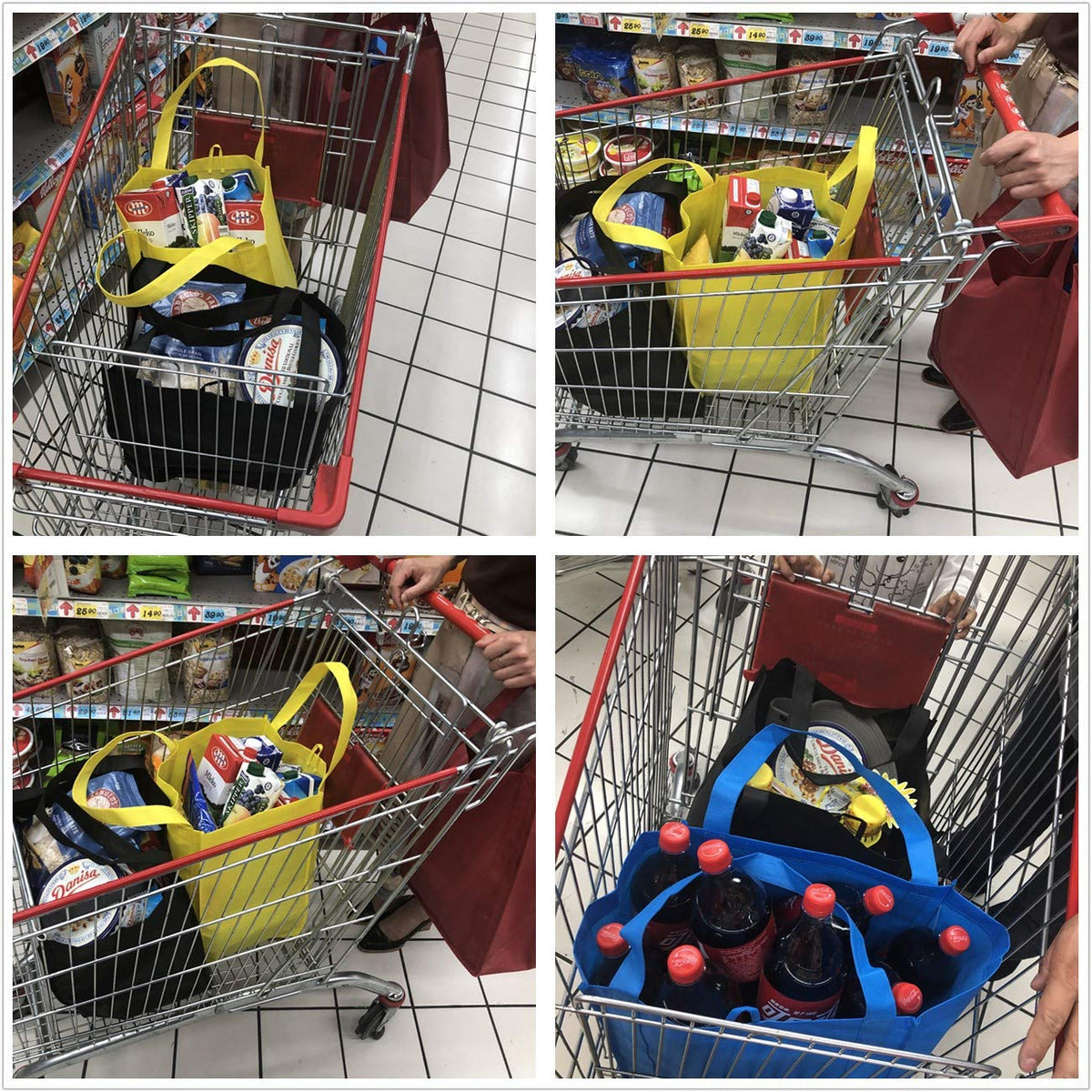 NERUB washable and durable reusable bags, ideal for groceries.