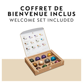 Nespresso Vertuo Next carafe pour-over style setting for sharing beverages.