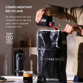 Nespresso Vertuo POP+ connectivity demonstrated for smartphone maintenance and updates.