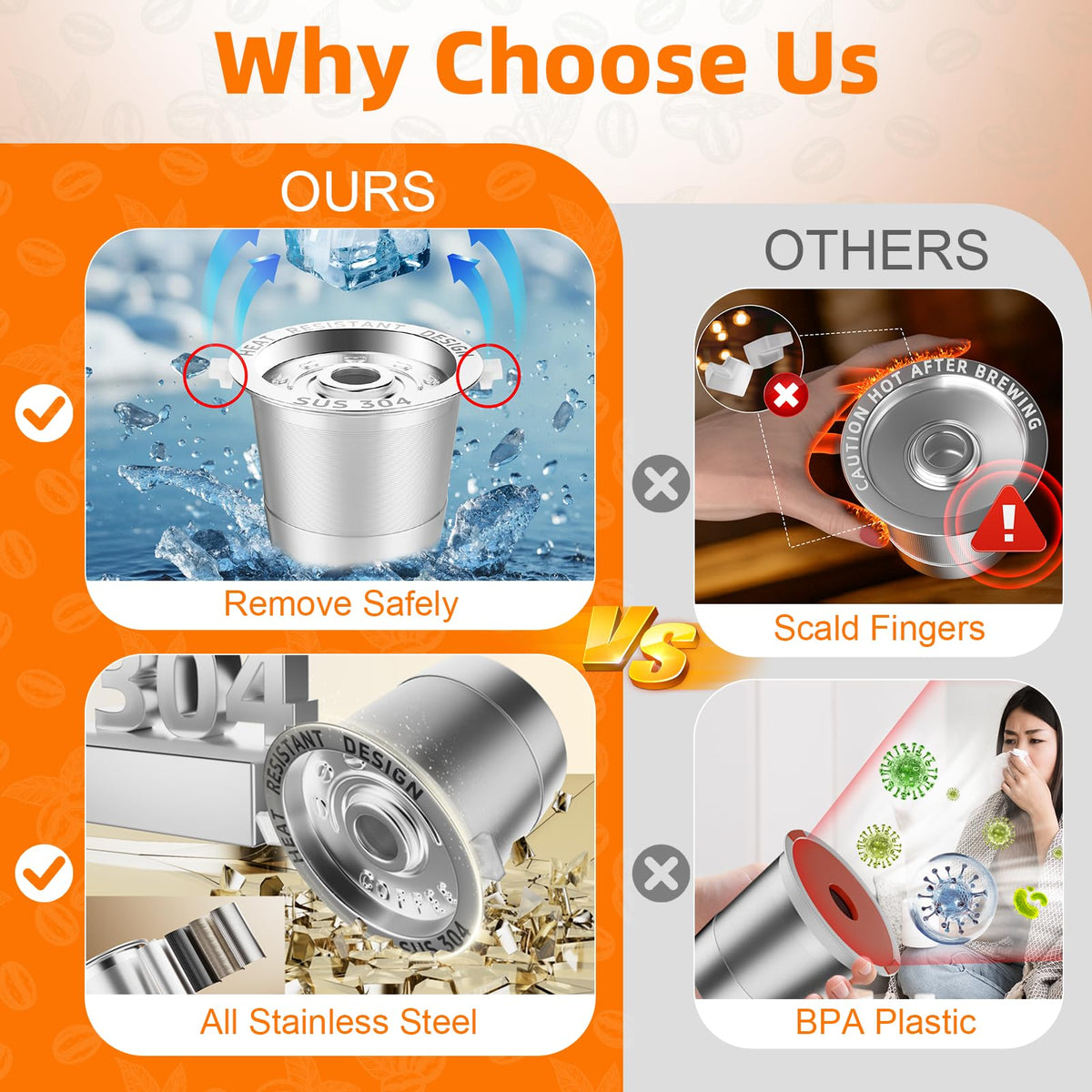 NESSUS dual-density mesh filter delivers smooth, sediment-free brews every time.