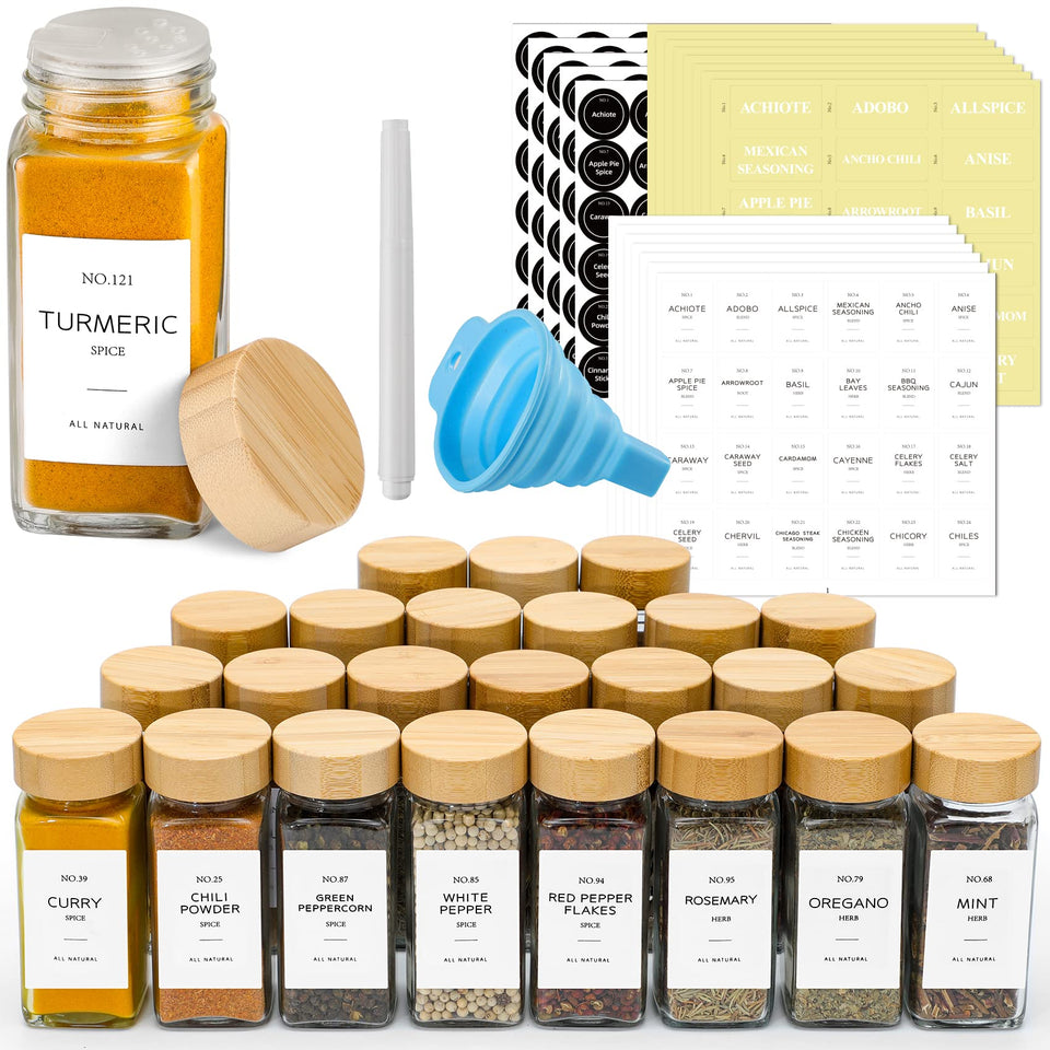 NETANY glass spice jars show contents clearly for quick cooking.