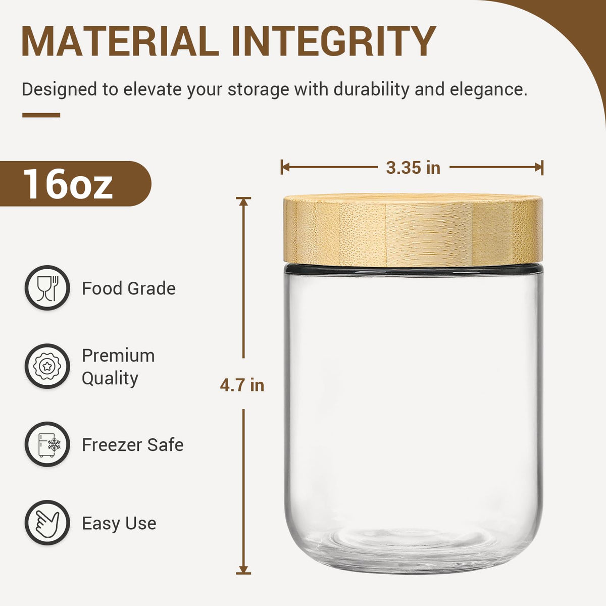 NETANY bamboo-lid wide-mouth jar with natural finish.