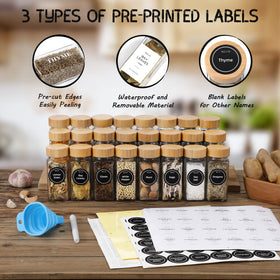 NETANY bamboo lids keep spices fresh on your rack.