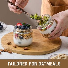 NETANY clear glass contents view for quick content identification and freshness