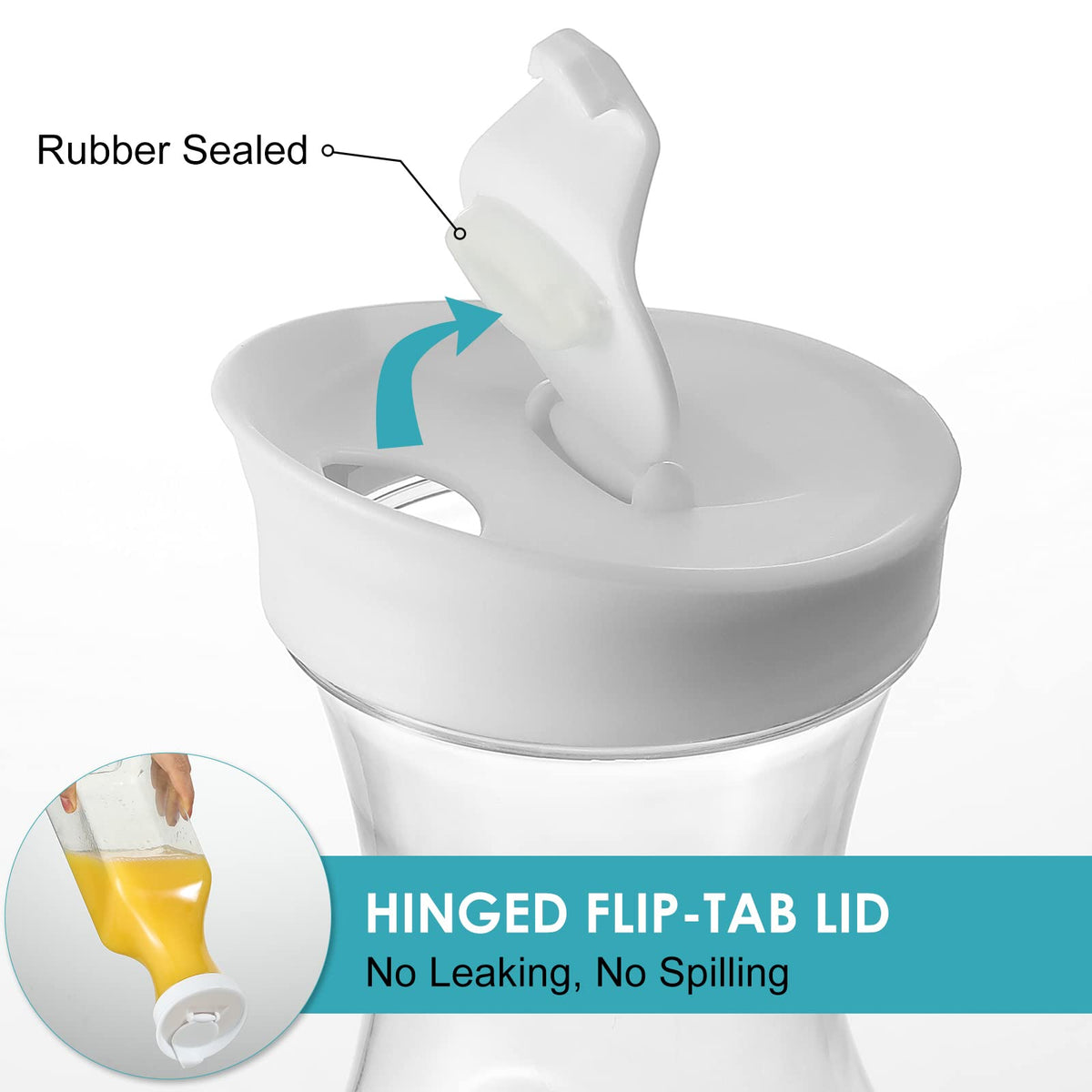 NETANY clear plastic carafe shows colorful drinks with clarity.